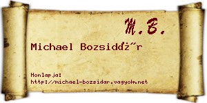 Michael Bozsidár névjegykártya